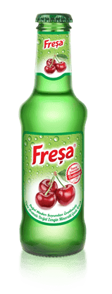 Freşa Sour Cherry Flavored Natural Rich Mineral Carbonated Drink 200 ml 