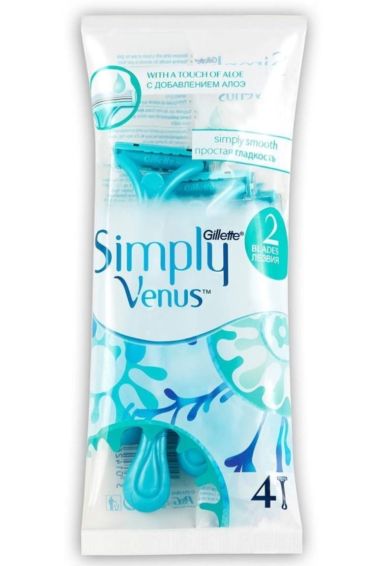 Gillette Venus Simply Smooth Tek Kullanımlık Razors 4 Adets