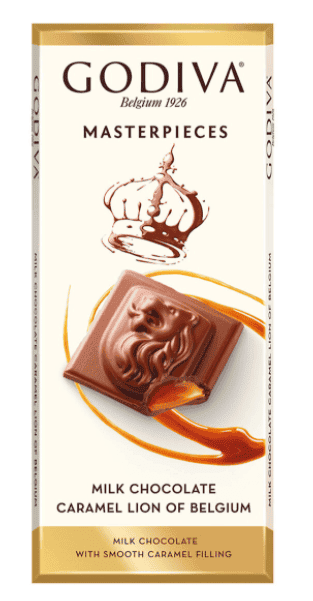 Godiva Çikolatalı Sütlü Karamel Tablet Aslan 86 Gr