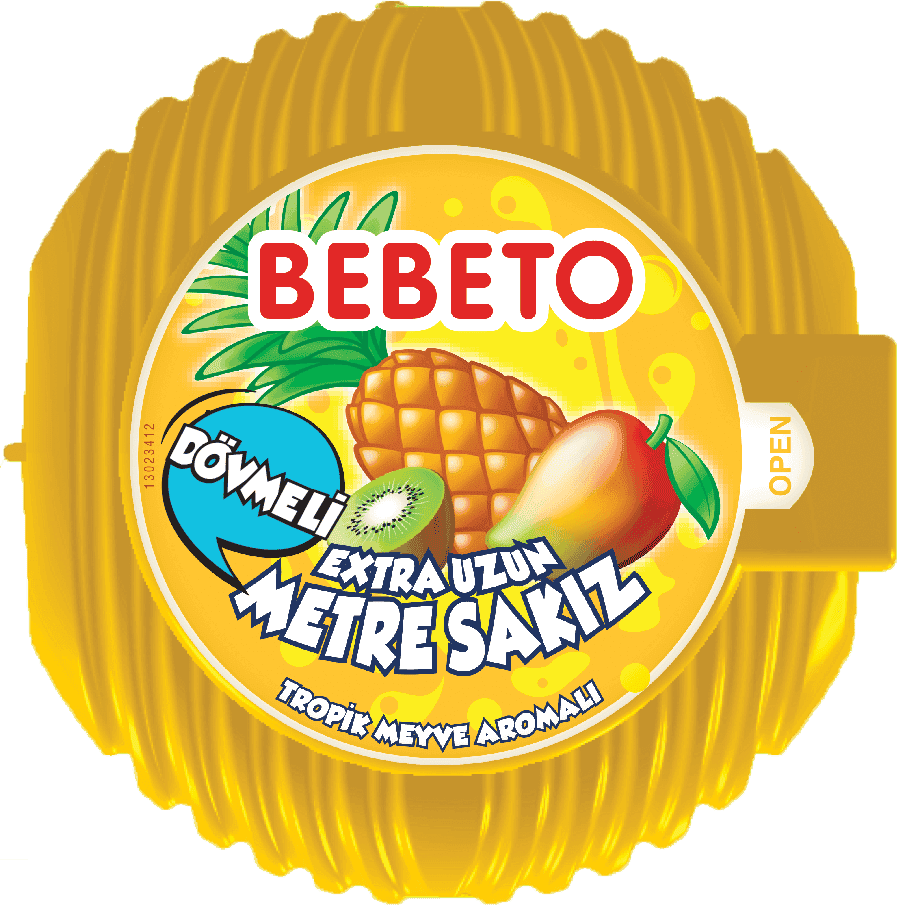 Kervan Gıda Bebeto Meter Gum Tropical Fruity 40 Grx36 