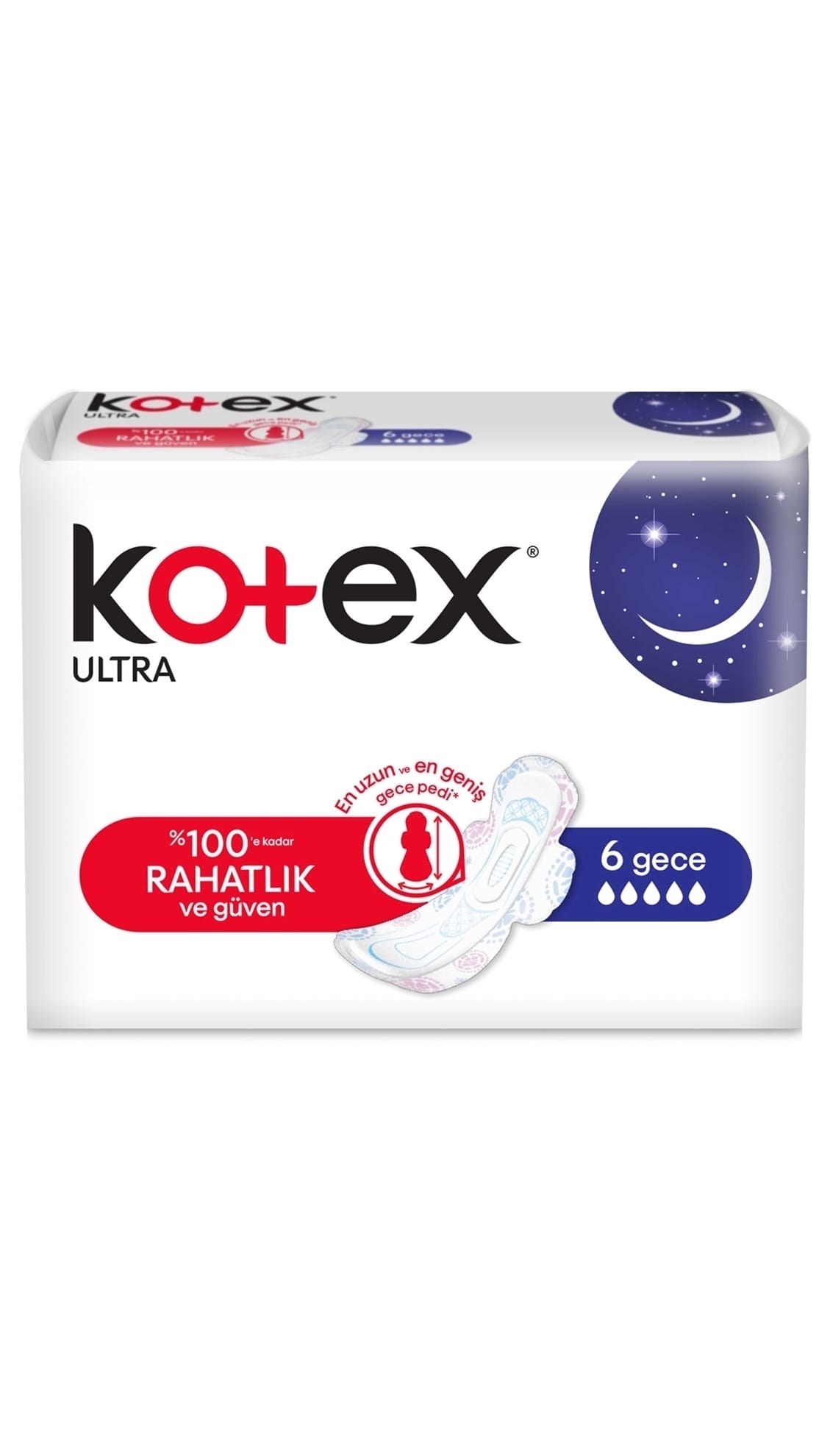 Kotex Pads Ultra Night 6 pc 