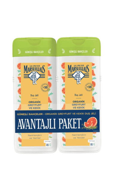 Le Petit Marseiliais Organic Grapefruit And Thyme Shower Gel Advantage Pack 2x400 ml 