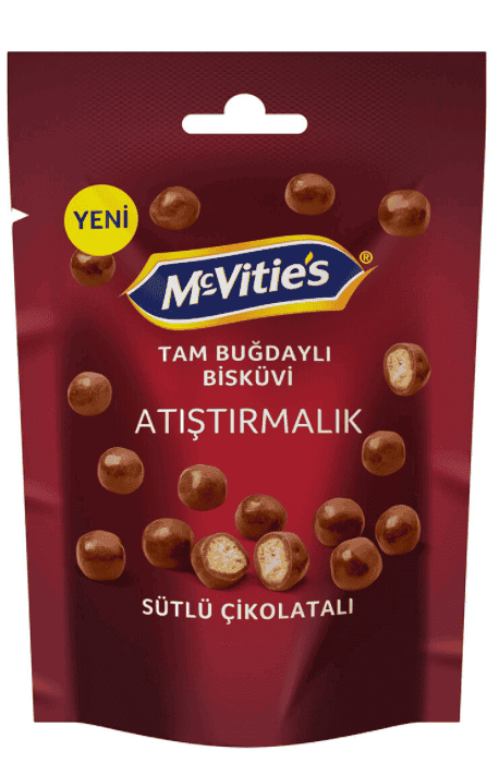 Mc Vitie's Sütlü Çikolata Kaplı Bisküvi Topları Tam Buğday 67 Gr