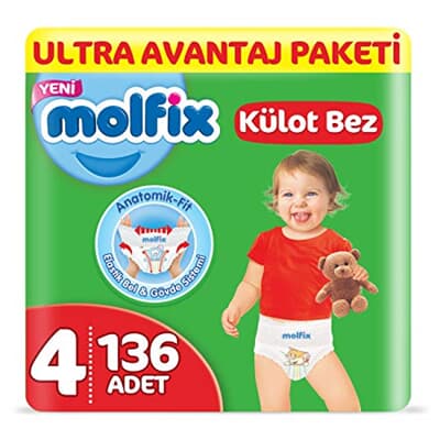 Molfix Pants Ultra Advantage Packet No 4 (Box) 136 pc 