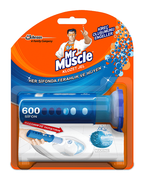 Mr. Muscle Active Clean Toilet Blocks Jel Marine 36 ml