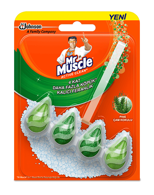 Mr. Muscle Active Clean Toilet Blocks Pine (Ball) 37 gr 