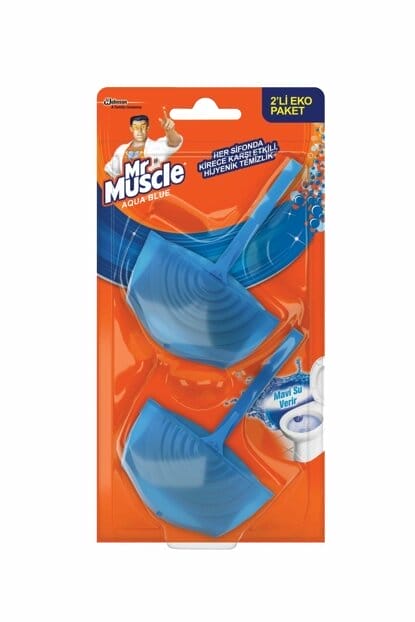 Mr. Muscle Aqua Blue&promotion Packet Toilet Blocks 2X40 gr