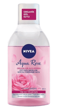 Nivea Dual Phase Facial Cleansing Water Rose 400 ml 