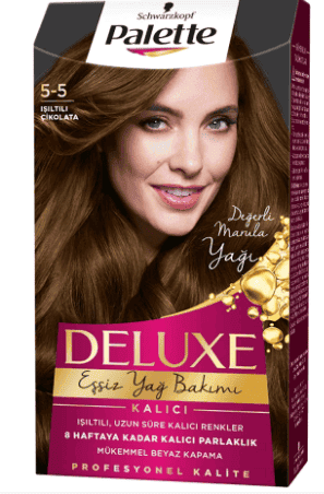 Palette Deluxe Saç Boyası Işıltılı Çikolata 5-5 1 Adet