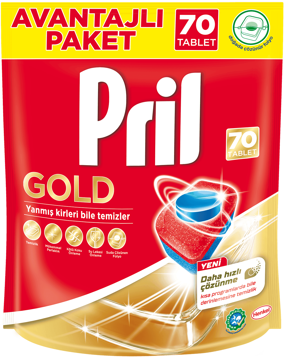 Pril Tabs Gold Doypack 70 pcs