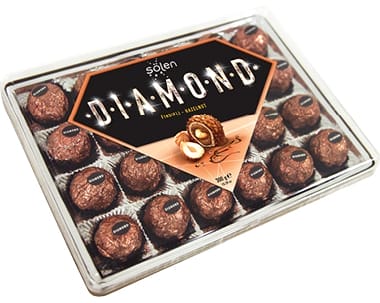 Şölen Dıamond Milk Chocolate Coated Wafer With Whole And Hazelnut Cream 300 gr 