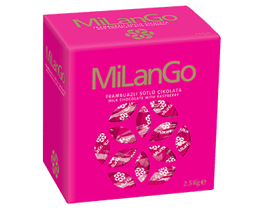 Şölen Milango Frambuazlı Sütlü Çikolata 2,5 Kg