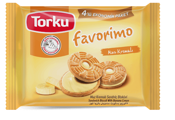 Torku Favorimo Banana Cream Biscuit 4X61 gr 