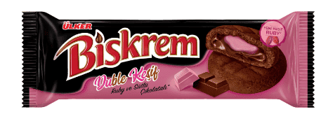 Ülker Biskrem Double Ruby Ve Sütlü Çikolatalı Bisküvi 100 Gr