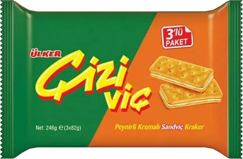 Ülker Çiziviç 3’Lü Peynirli Sandviç Kraker 246 Gr