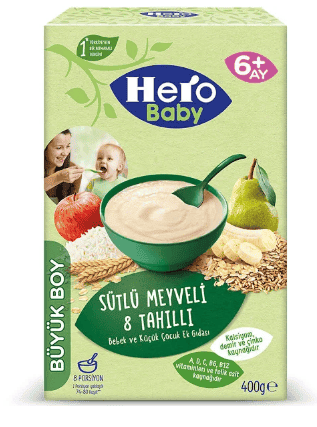 Ülker Hero Baby 8 Grain Baby Food With Milk And Fruit 400 gr