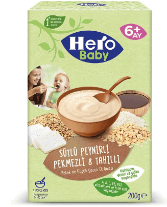 Ülker Hero Baby Sütlü Peynirli Pekmezli 8 Tahıllı Bebek Maması 200 Gr