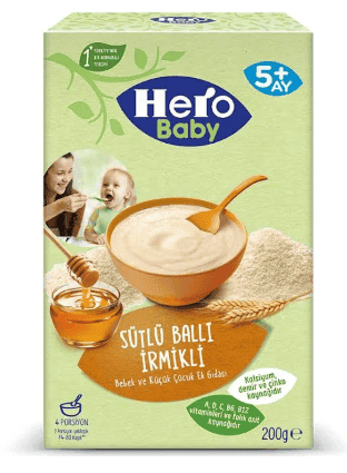 Ülker Hero Baby Milk, Honey, Semolina Baby Food 200 gr