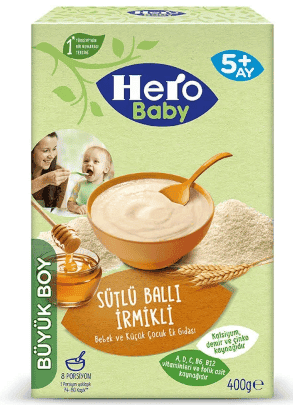 Ülker Hero Baby Milk, Honey, Semolina Baby Food 400 gr