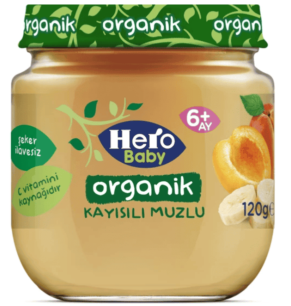 Ülker Hero Baby Organic Apricot Baby Food 120 gr