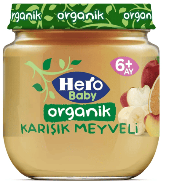 Ülker Hero Baby Organic Mixed Fruit Baby Food 120 gr