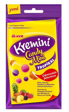 Ülker Kremini Candy Mini Tropikal Karışık Meyve Aromalı 30 Gr