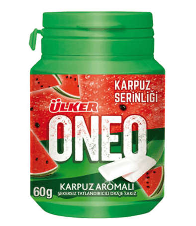 Ülker Oneo Watermelon Bottle Dragee Gum 60 gr