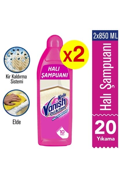 Vanish Kosla Halı Şampuanı 2 Adet (Elle) 2X850 Ml