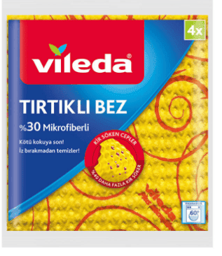 Vileda Novolon Tırtıklı Temizlik Bezi 4'lü