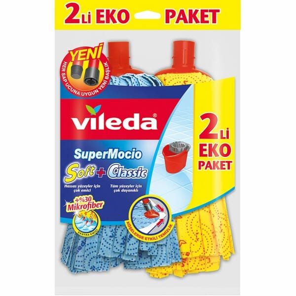 Vileda Supermocio Soft+Klasik 2 Yedek 1 Adet